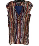 New Sam Edelman Womens Bohemian Rhapsody Shift Dress Tribal Print Medium... - $32.31