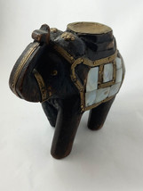 VIntage wooden handcarved Elephant - £35.52 GBP