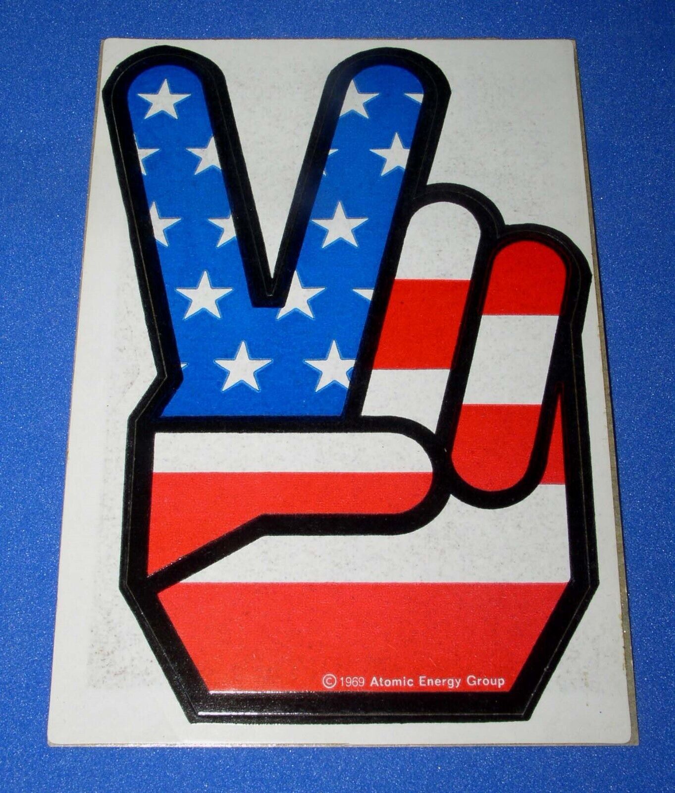 Peace Hippie Sign Sticker Vintage 1969 Atomic Energy* - $24.99