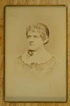 JC Elrod Studio Cabinet Photo 1882 Louisville KY Young Lady Tatting Lace Dress - £15.81 GBP