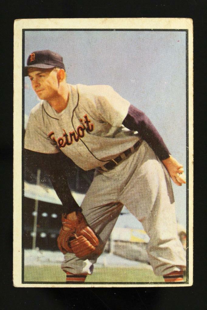 Primary image for Vintage 1953 Baseball Card Bowman Color #72 TED GRAY Detroit Tigers Pitcher