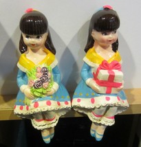 Vintage retro girl shelf sitters - Japan - $61.75