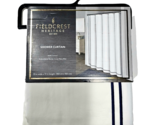 Fieldcrest Heritage Shower Curtain Cotton 72x72in Embroidered Border Str... - $33.99