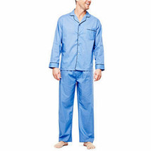 Hanes Ultimate Men&#39;s Pajama Set Big &amp; Tall Broadcloth Blue Size 4XL NEW $60 - £28.00 GBP
