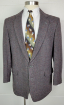 Vtg Magee Tweed Mens Donegal Wool Tweed Sport Coat Jacket 44L - £62.95 GBP