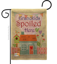 Grandkids Spoiled Here Burlap - Impressions Decorative Garden Flag G165003-DB - £17.94 GBP