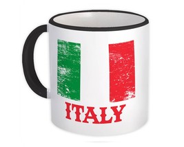 Italy : Gift Mug Distressed Flag Patriotic Italian Expat Country - £12.68 GBP