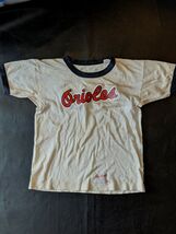 VTG 1960's MLB Baltimore Orioles O's Rawlings Ringer Shirt Acetate Cotto... - $41.28