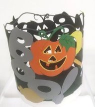 Tin Halloween Votive Holder (Pumpkin Boo) - $15.00