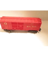 LIONEL TRAIN POST-WAR  6014 RED BABY RUTH BOXCAR- 027- GOOD- M66 - $9.45