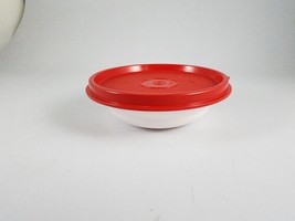 Tupperware Red 215 Lid and White 154 Bowl  - £6.28 GBP