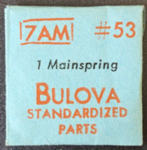 OEM NOS Bulova Cal. 7AM Watch Mainspring Part# 53 - €8,49 EUR
