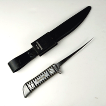Vintage Berkley Outdoorsman Metal Handle 11&quot; Filet Knife w/ Black Belt S... - £11.77 GBP