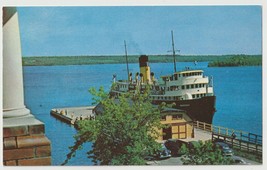 Ss Norcoma At Manitowaning Manitoulin Island Ontario Vintage Postcard Unposted - £3.97 GBP