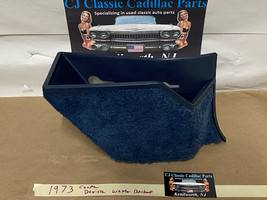 73 Cadillac Coupe Deville Right Pass Side Kick Panel Waste Basket Trash Can Blue - £46.54 GBP