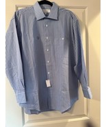 NWT Yves Saint Laurent Cornflower Blue Shirt Style 831109 SZ 16.5 R - £61.62 GBP