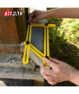 Four-Sided Ruler Angleizer Template Measuring Instrument Gauging Folding... - $27.39 CAD