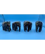 Carved Elephant Wood Figures (4) - $44.55
