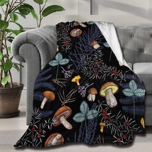 Artiemaster Dark Wild Forest Mushrooms Customized Blanket Soft And Lightweight - £51.39 GBP