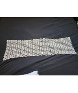 Hand Crocheted Lace Table Runner Topper Dresser 42&quot; x 12&quot; - £9.03 GBP