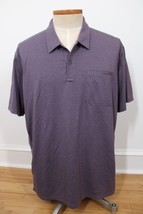 Eddie Bauer Travex Men&#39;s 2XL Purple Short Sleeve Polo Shirt - £20.92 GBP