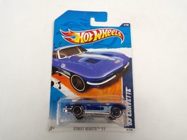 Hot Wheels 63 Corvette Street Beasts 2011 Blue 7 - £7.06 GBP