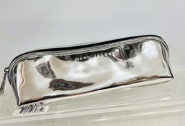 Marc Jacobs Silver Cosmetic Toiletry Makeup Case Bag Pouch Holds Brushes - £30.85 GBP