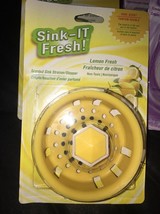 1 SINK-IT-FRESH! Scented Sink Strainers Lemon Fresh Scent In Cap &amp; Baske... - £9.38 GBP