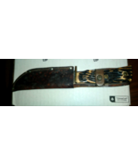Vintage Imperial Prov. R. I. USA Brass Pin Fixed Blade Bone Knife W/ Sheath - $28.50
