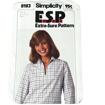Simplicity 8183 Misses' Pullover Blouson Top Sewing Pattern Size K (8-10... - $4.80