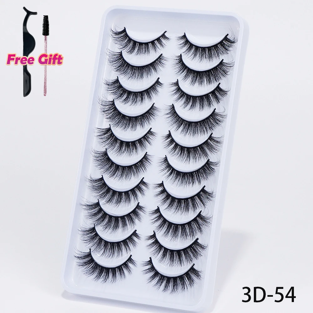 Es 3d fake mink lashes super natureal soft fluffy false eye lashes reusable makeup faux thumb200