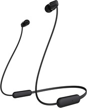 Sony WI-C100 Wireless In ear Bluetooth Headphones Headset BLACK - mic for Phone - $36.00