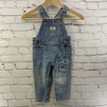 Osh Kosh Overalls Sz 18 Mos Denim Blue Butterfly Accent  - $19.79