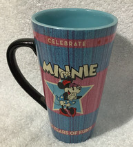 Disney mug Minnie blue pink 3-D Celebrate &quot;75 Years of Fun&quot; ceramic coffee mug - £9.38 GBP