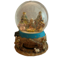 Fontanini Musical Glitterdome Globe 9&quot; Nativity Wisemen We Three Kings 66117 97 - £27.42 GBP
