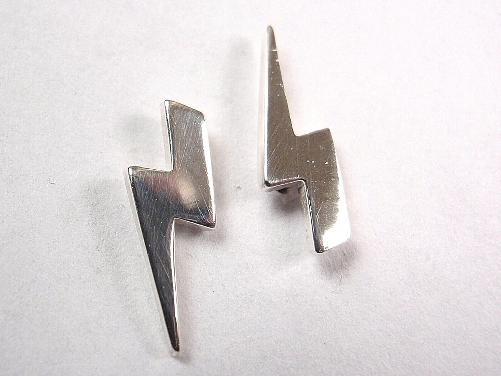 Electric Bolt 925 Sterling Silver Stud Earrings