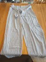Worthington Size 14 Blue Wide Leg Pants With Belt - £42.49 GBP