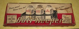 Vtg Glass Milk Bottle Container Botl Sleeper Keeper Fort Worth Texas Paper Box - £96.51 GBP