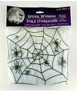 Halloween Spider Webbing Webs Greenbrier Seasonal Decor Includes 4 Spiders - $1.33 CAD