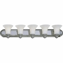 Polished Chrome Finish Wall Bathroom Vanity 5 Light Progress Lighting P3... - £90.39 GBP