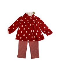 New Carters Baby Infant Girls Size 3 6 months Red 2 Piece Set Outfit Fle... - £7.81 GBP