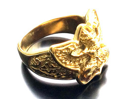 Holy King Garuda Magic Ring Made Of Mixed Gold 18K, Top Powerfuld Thai A... - £15.71 GBP