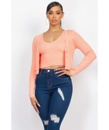 Women&#39;s Crop Tank Top &amp; Cardigan Sweater Set - $418.54 MXN