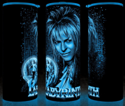 Glow in the Dark Labyrinth 80s Movie David Bowie as Goblin King Cup Mug Tumbler - £18.04 GBP