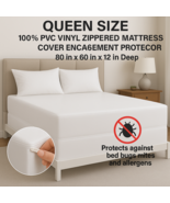 Queen Size Heavy Weight Vinyl Mattress Cover Zippered, Waterproof, 12&quot; Deep - $18.96