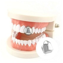 High Gloss Silver Platinum Single Tooth Solid Grillz Grill Cap with Mold... - £6.99 GBP