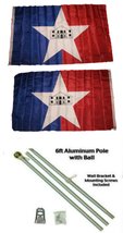 AES City of San Antonio Texas 3&#39;x5&#39; Polyester 2 Ply Double Sided Flag with 6&#39; Al - £19.81 GBP