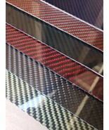 6&quot;x78&quot;x1/8&quot; 2x2 Twill Carbon Fiber Fiberglass Sheet Panel Glossy One Side - $179.22 CAD+