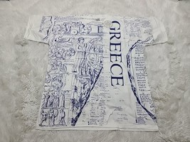 Greece All Over Print Shirt XL 2-SIDED AOP Parthenon Statues Cyrillic VT... - £16.46 GBP