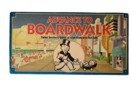 Advance To Boardwalk Board Game Parker Brothers  1985 Vintage 100% Complete - £11.81 GBP